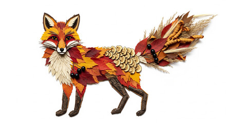fox applique from the autumn gifts of the forest