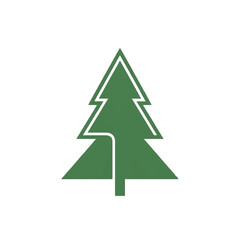 Green Pine Tree Icon Nature and Forest Symbol for Websites, Applications, and Design Elements