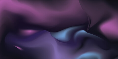 Abstract Fluid Forms in Purple Blue and Black Smooth Texture.