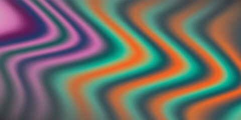 Abstract Wavy Gradient Background with Pink Teal and Orange Hues.