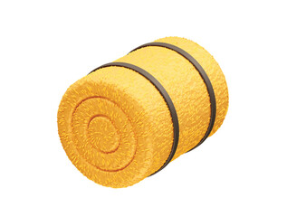 Stack of Hay Bale icon illustration 3d rendering element
