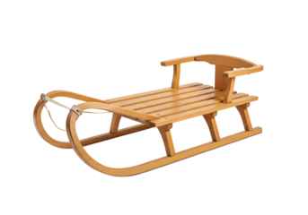 Classic wooden sled for winter fun and adventure