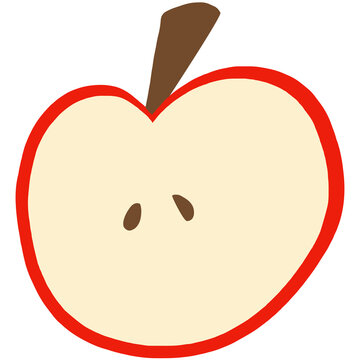 Half of a red apple