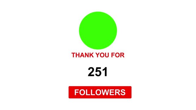 Thank you for 500 followers. Celebrate with your fans ,Congratulations Social media 500 followers counting notification icon animation on alpha channel, Incoming followers counting notification.