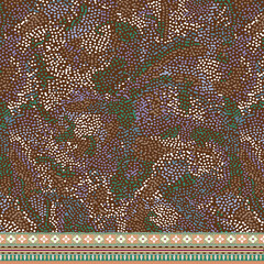Organic Dot Texture Camouflage Seamless Pattern in Brown and Violet patterns