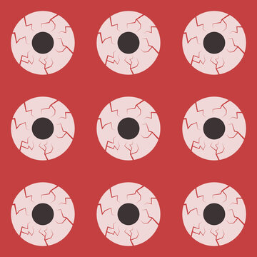 Seamless pattern with creepy eyes