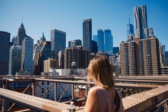 Woman Looking At NYC