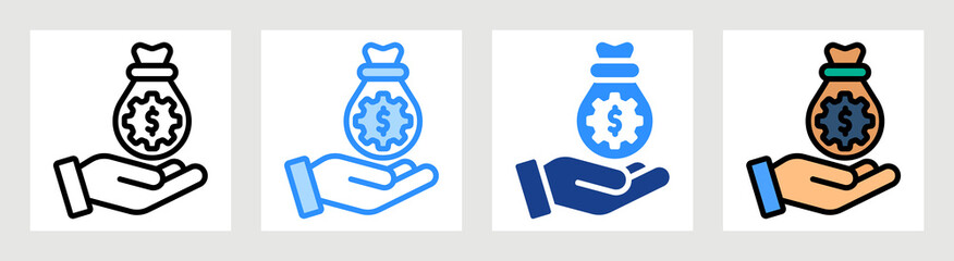 Revenue Management Icon Collection Set Multiple Style