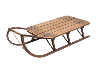 Vintage wooden sled for winter fun and nostalgia