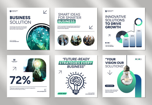 Corporate Business Solution Social Media Post Template