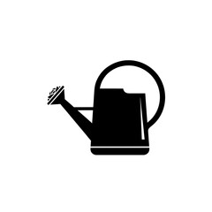 Obraz premium A blue plastic watering can with a handle and spout, a vector illustration of a gardening tool for plant watering, isolated on white