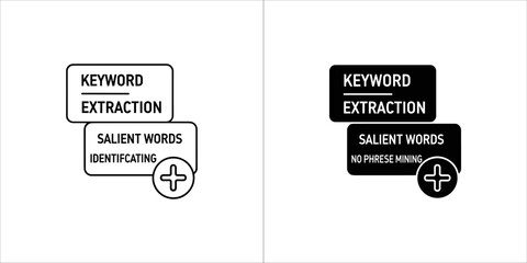 Keyword extraction icon representing salient words