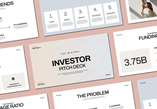 Minimal Investor Pitch Deck Presentation Template