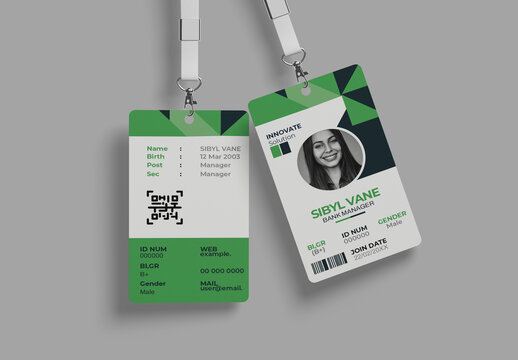 Office ID Card Design Layout