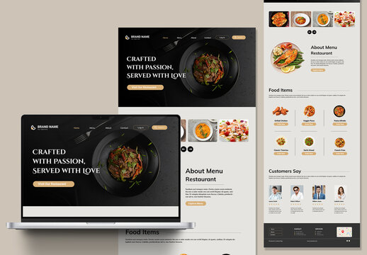 Restaurant Landing Page Layout