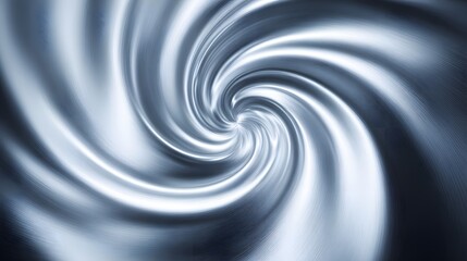 Fototapeta premium Metallic surface twists into a deep, luminous vortex composition