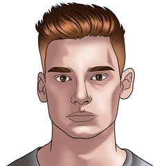 Portrait of a Young Man with Brown Hair