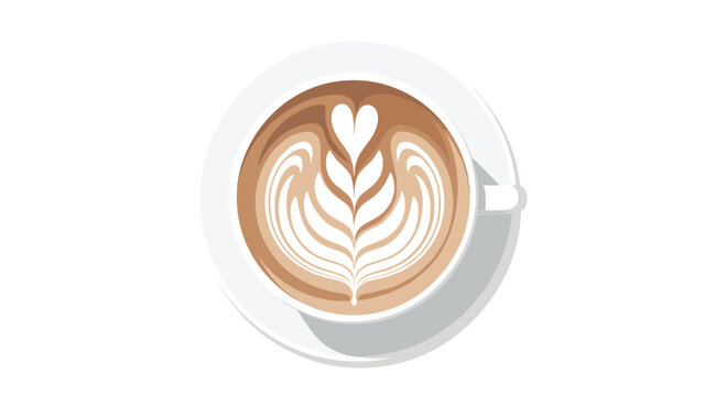 Beautifully crafted latte art perfect for blog posts, menus, and social media marketing campaigns craving a caffeine kick