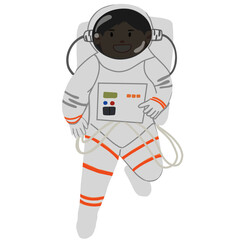 Handdrawn Astronaut Space Suit Illustration