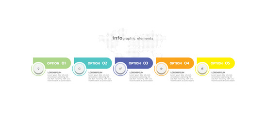 Vector infographic business template colorful design