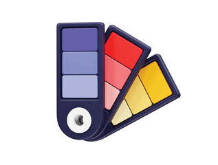 Color Palette Swatches for Creative Design icon 3d illustration