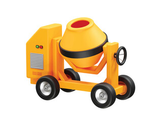 Cement Mixer icon 3d rendering illustration
