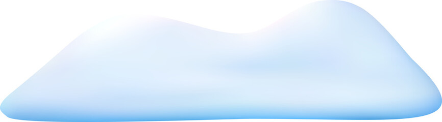 3D snow pile, snowdrift, cloud icon symbol