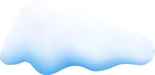 3D snow pile, snowdrift, cloud,