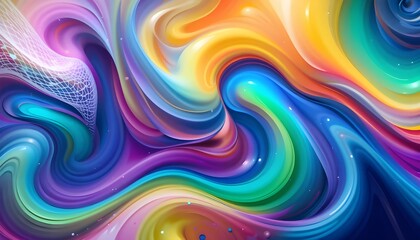 Vibrant Abstract Background With Flowing Patterns