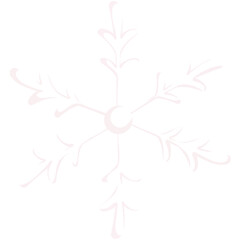 snowflake on a white background. illustration in cartoon style.