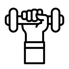 Hand Holding Dumbbell Icon