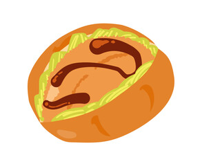 コロッケパンのイラスト