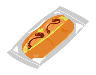 コロッケパンのイラスト