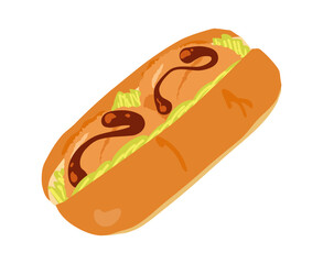 コロッケパンのイラスト