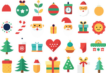 Naklejka premium set of christmas icons