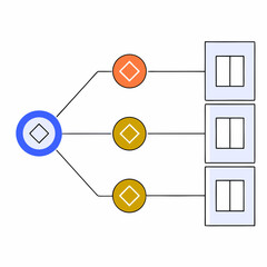 Vector illustration of the API connector 
