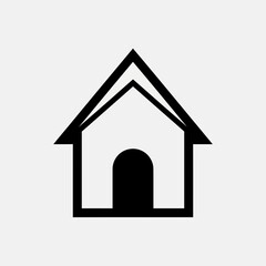 Vector illustration of simple house icon for real estate concept
