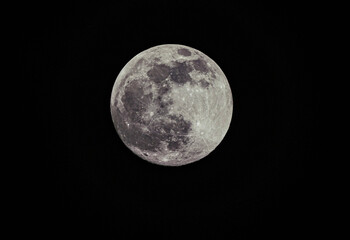 the full moon in the sky