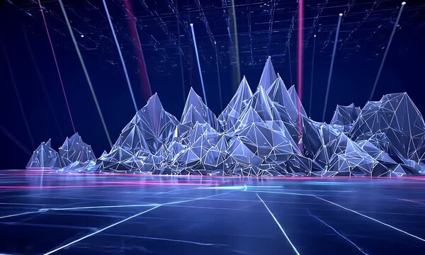 Abstract geometric pattern of stacked forming vertical lines on a dark background creating a minimalist and modern visual composition for design