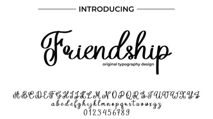Friendship - Elegant Script Font for Smooth Handwritten Design and Creative Typography