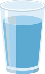 glass of water. illustration vector.