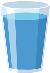 glass of water. illustration vector.