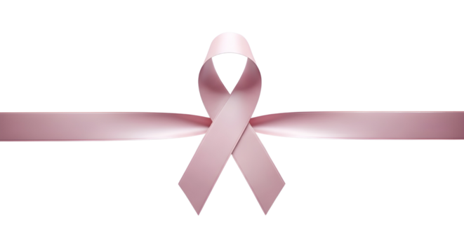 Pink awareness ribbon symbolizing breast cancer support, charity, and health campaigns isolated PNG with Transparent Background