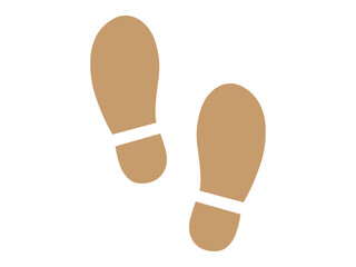 靴の足跡のシルエット