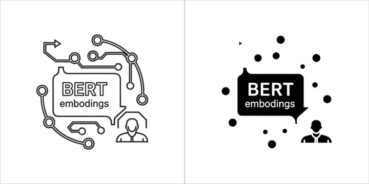 Black bert embeddings icon artificial intelligence