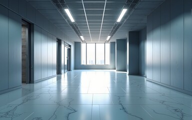 empty hall in the modern office building. High quality