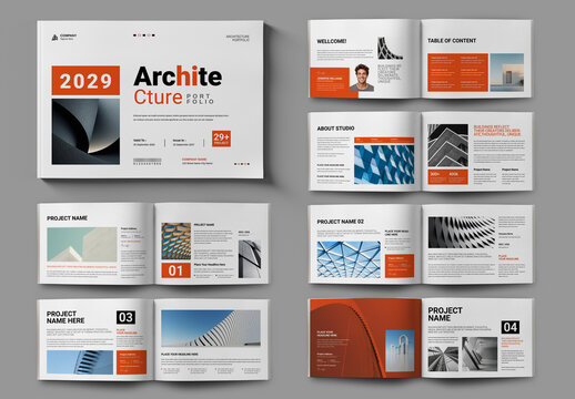 Architecture Portfolio Design Template Layout