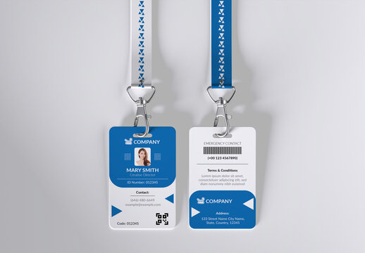Corporate ID Card Template Layout