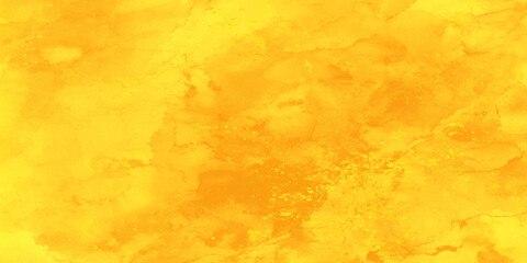 beautiful abstract yellow or orange watercolor texture background, grunge and grainy Old yellow or orange background or texture with various scratches and stains on the background.
