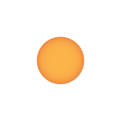 Vibrant Orange Sun Sphere Against Transparent Background